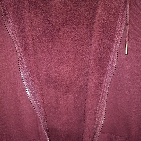 Maroon Cotton lined hoodie - Picture 2 of 4